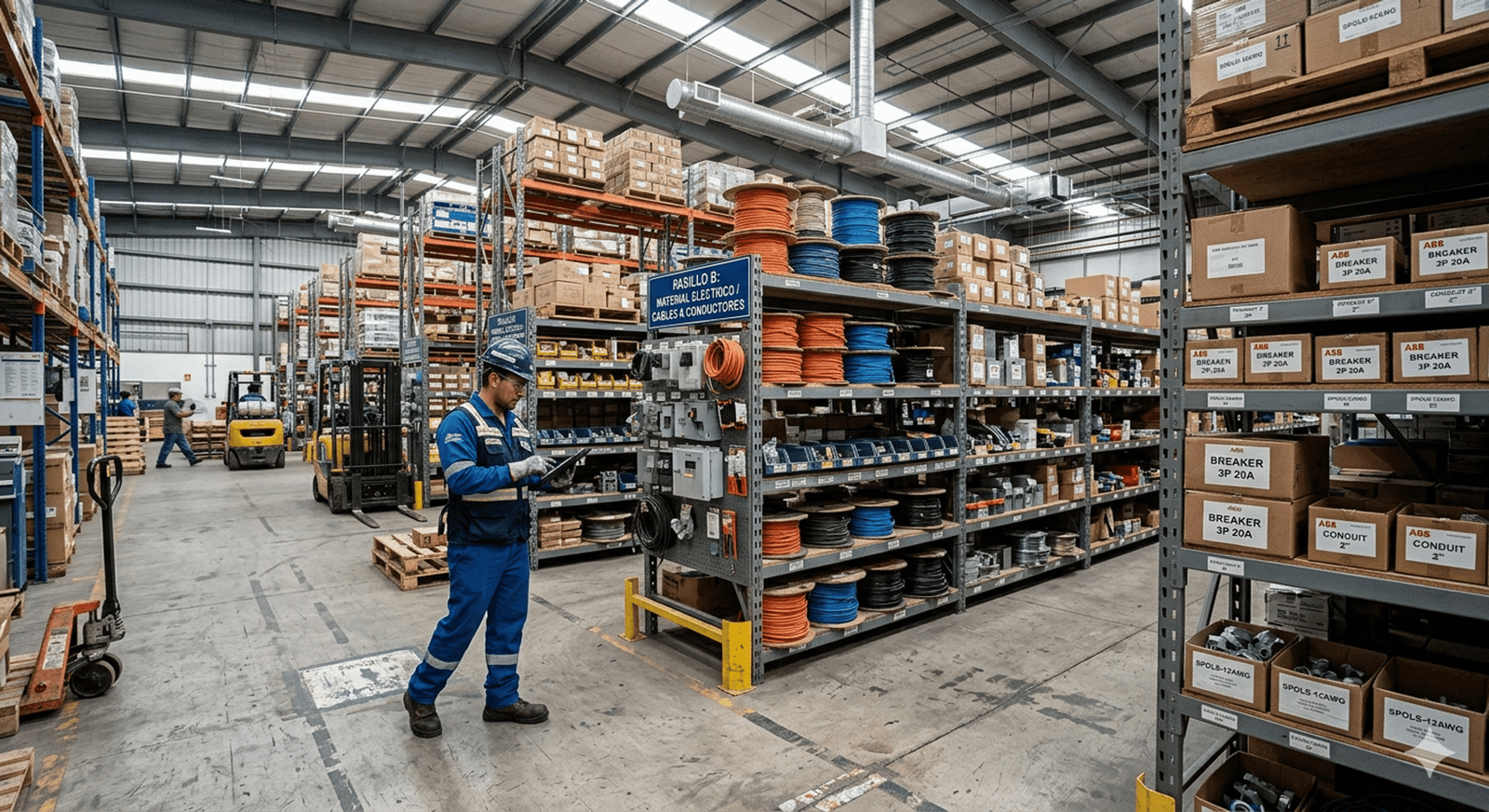 Industrial warehouse supply floor